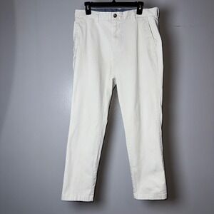 Vineyard Vines Mens 33x30 Breaker Pants Light Khaki/Cream Chino Stretch Cotton